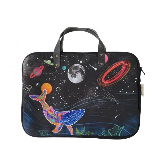 Porta notebook Ballena Asas de cuero