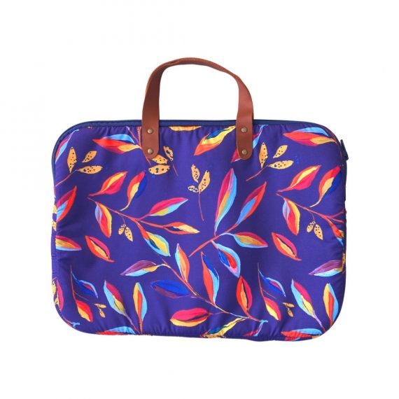 Funda laptop hojas morado