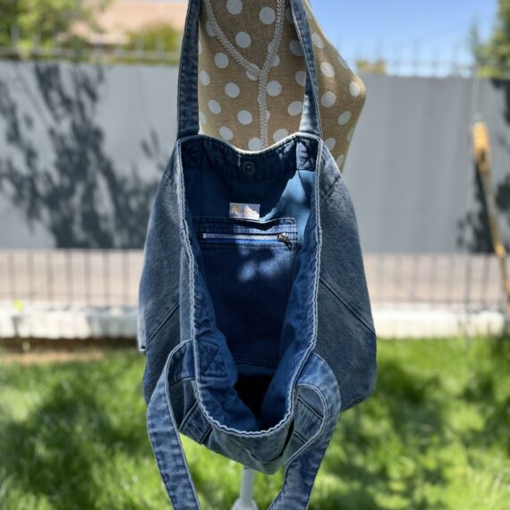 totebag denim azul abierto
