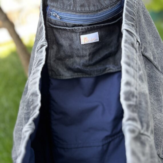 Tote bag Denim jeans Gris